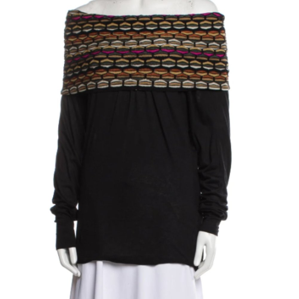 Missoni off the shoulder long sleeve top